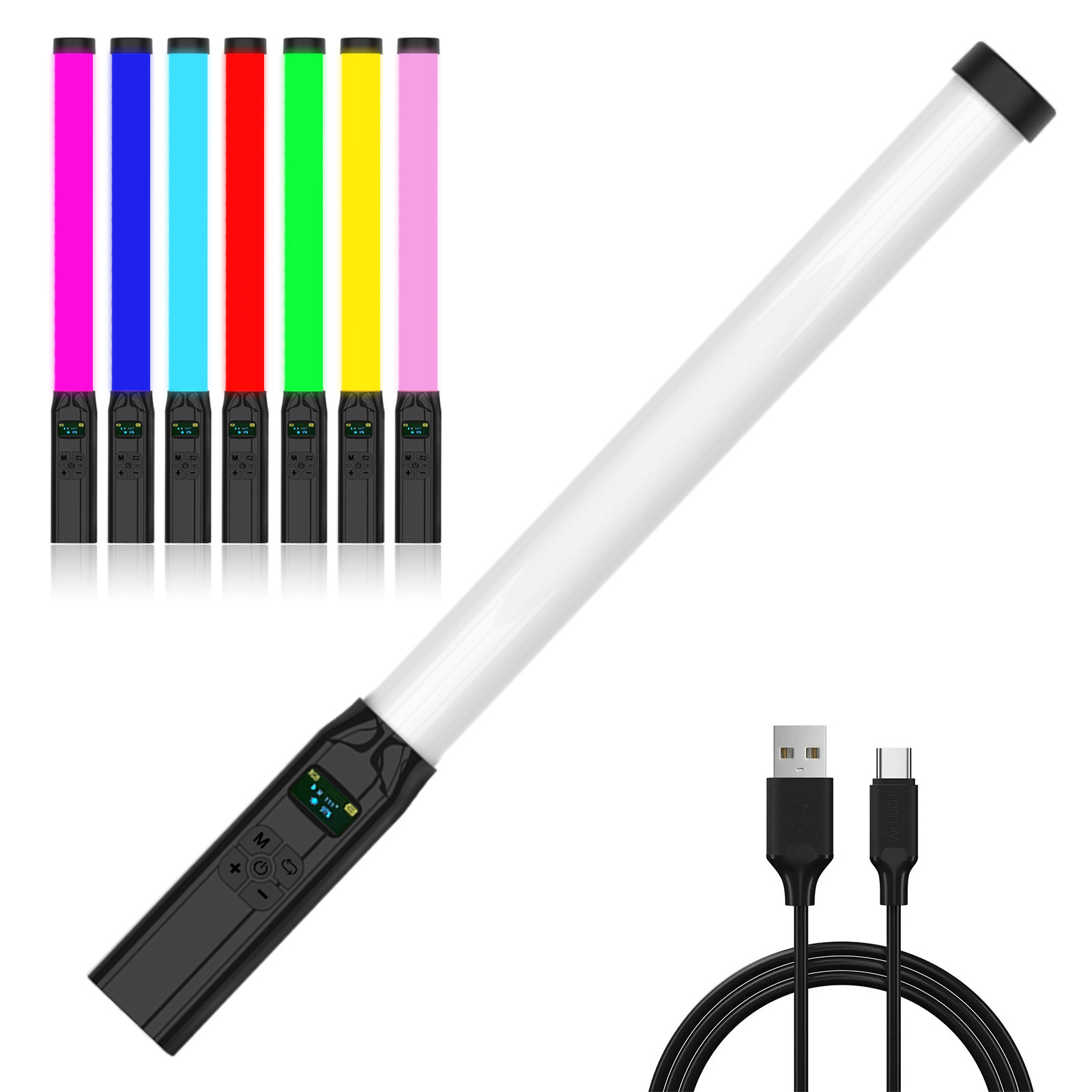 Photography Lighting Wand - 50CM RGB Stick Light Wand Lightweight