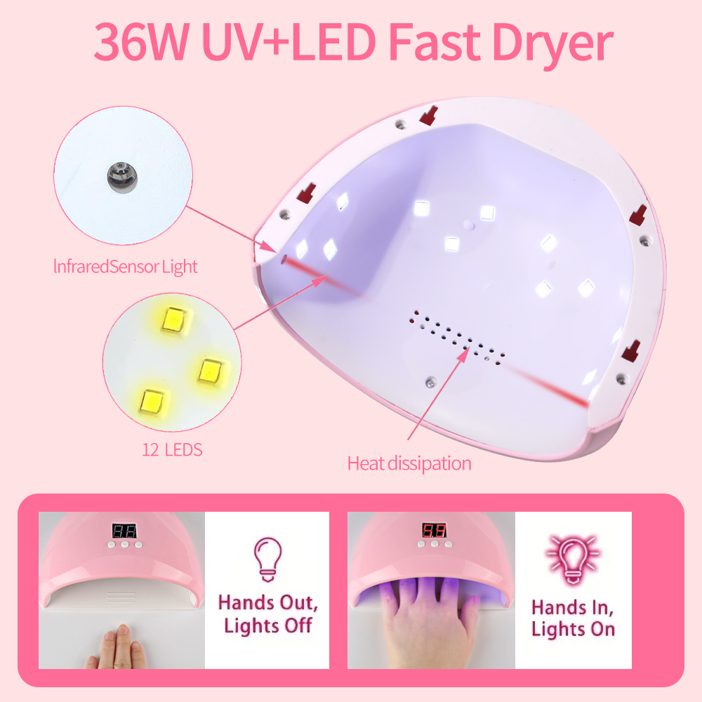 LED UV Nail Lamp Infrared Sens - Photography Lighting Gels recension och pris