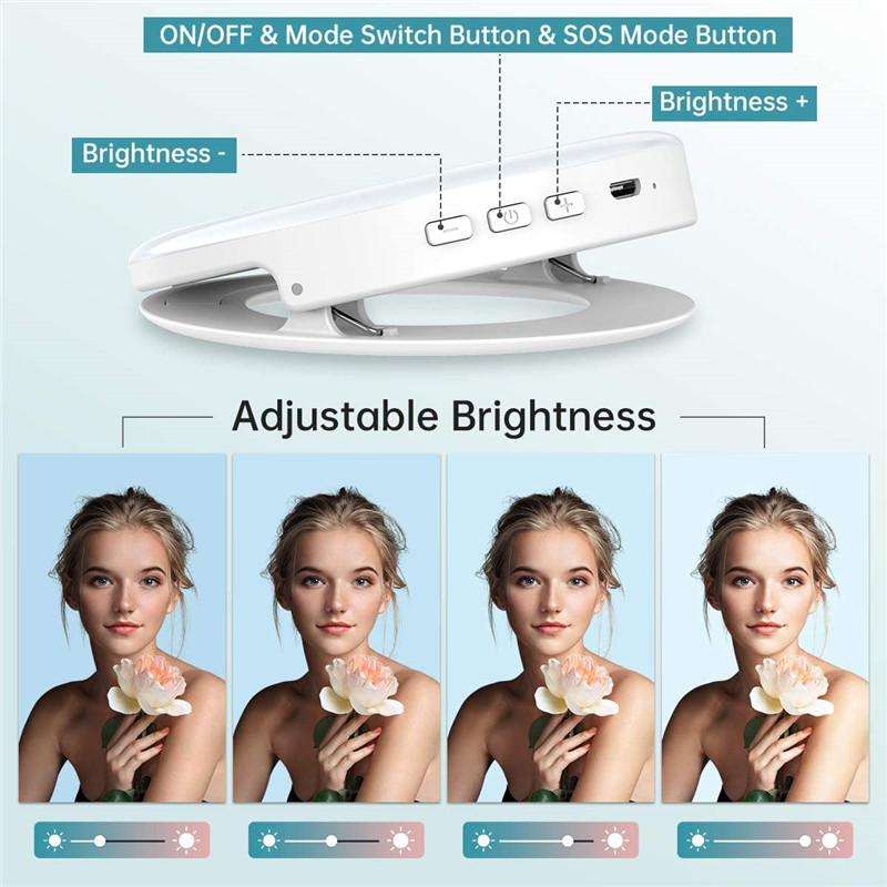 Portable LED Clip Ring Light 4 - Photography Lighting Wand recension och pris