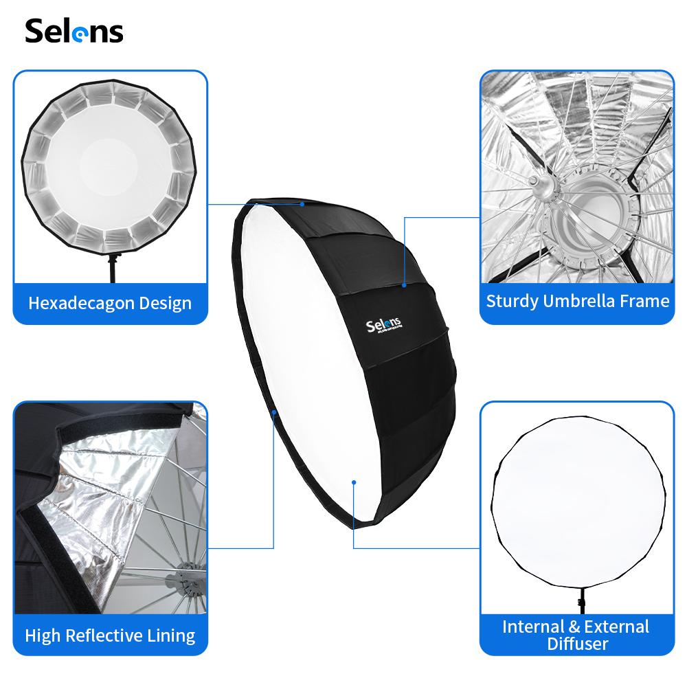 Selens 85cm Umbrella Radar Sof - Beauty Dish 55Cm recension och pris