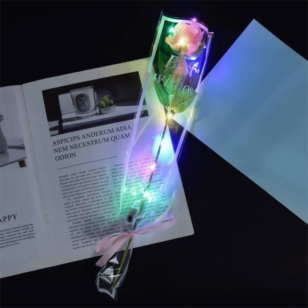 Glowing Artificial Rose Flower - Photography Lighting Home recension och pris