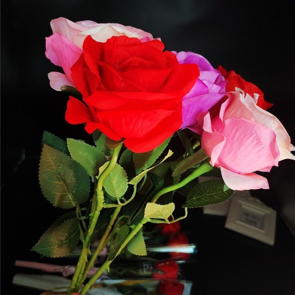Glowing Artificial Rose Flower - Photography Lighting Home recension och pris