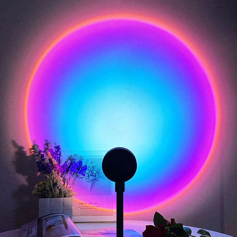 1-4pcs Sunset Lamp LED Rainbow - Photography Lighting Home recension och pris