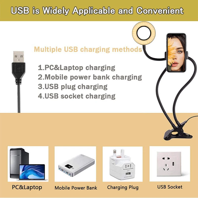 Universal Selfie Ring Light wi - Photography Lighting Wand recension och pris