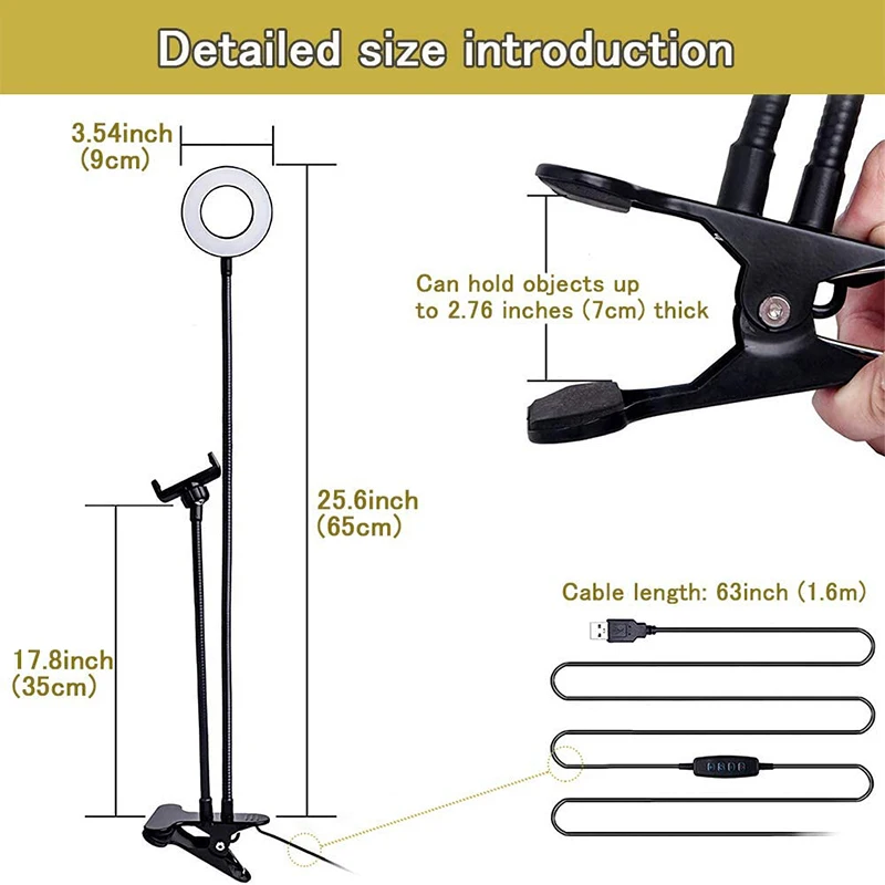 Universal Selfie Ring Light wi - Photography Lighting Wand recension och pris