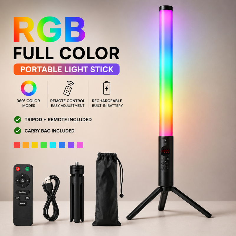 RGB Handheld Video Light Wand, - Photography Lighting Wand recension och pris