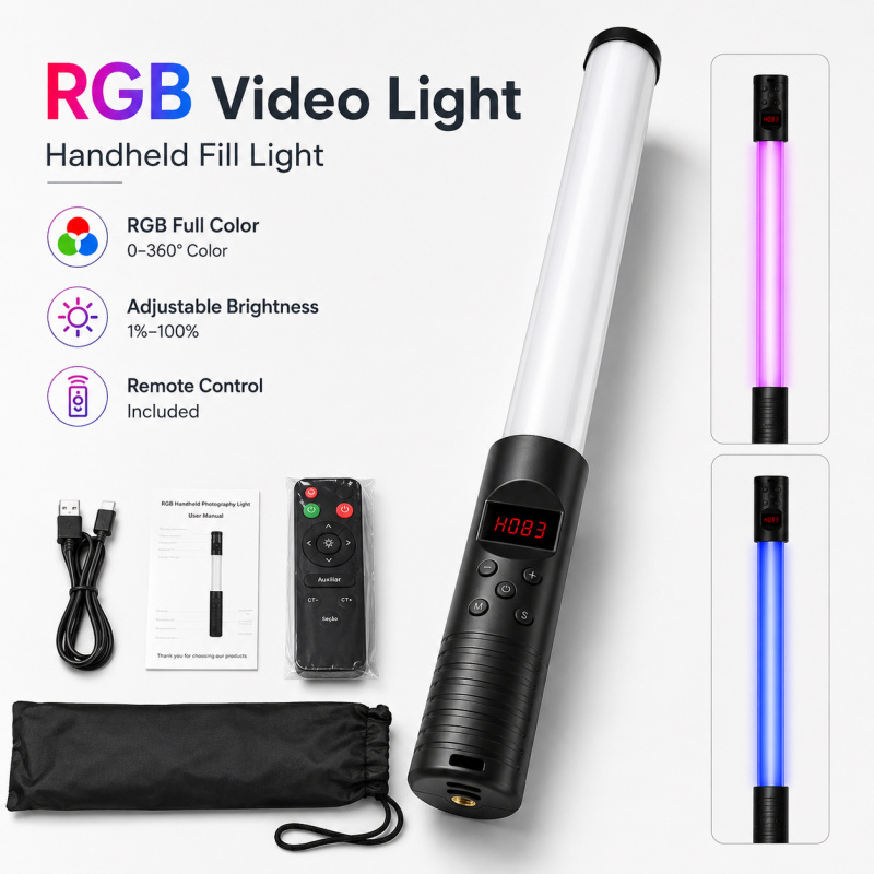 RGB Handheld Video Light Wand, - Photography Lighting Wand recension och pris