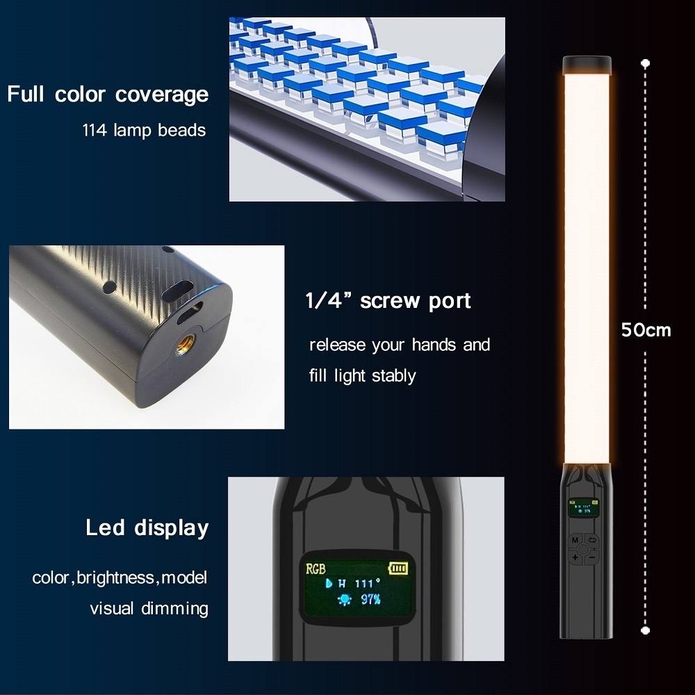 50CM RGB Stick Light Wand Ligh - Photography Lighting Wand recension och pris