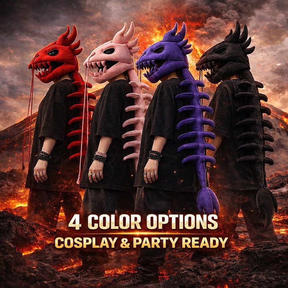 Dragon Skull Spine Plush Hood  - Photography Lighting Home recension och pris
