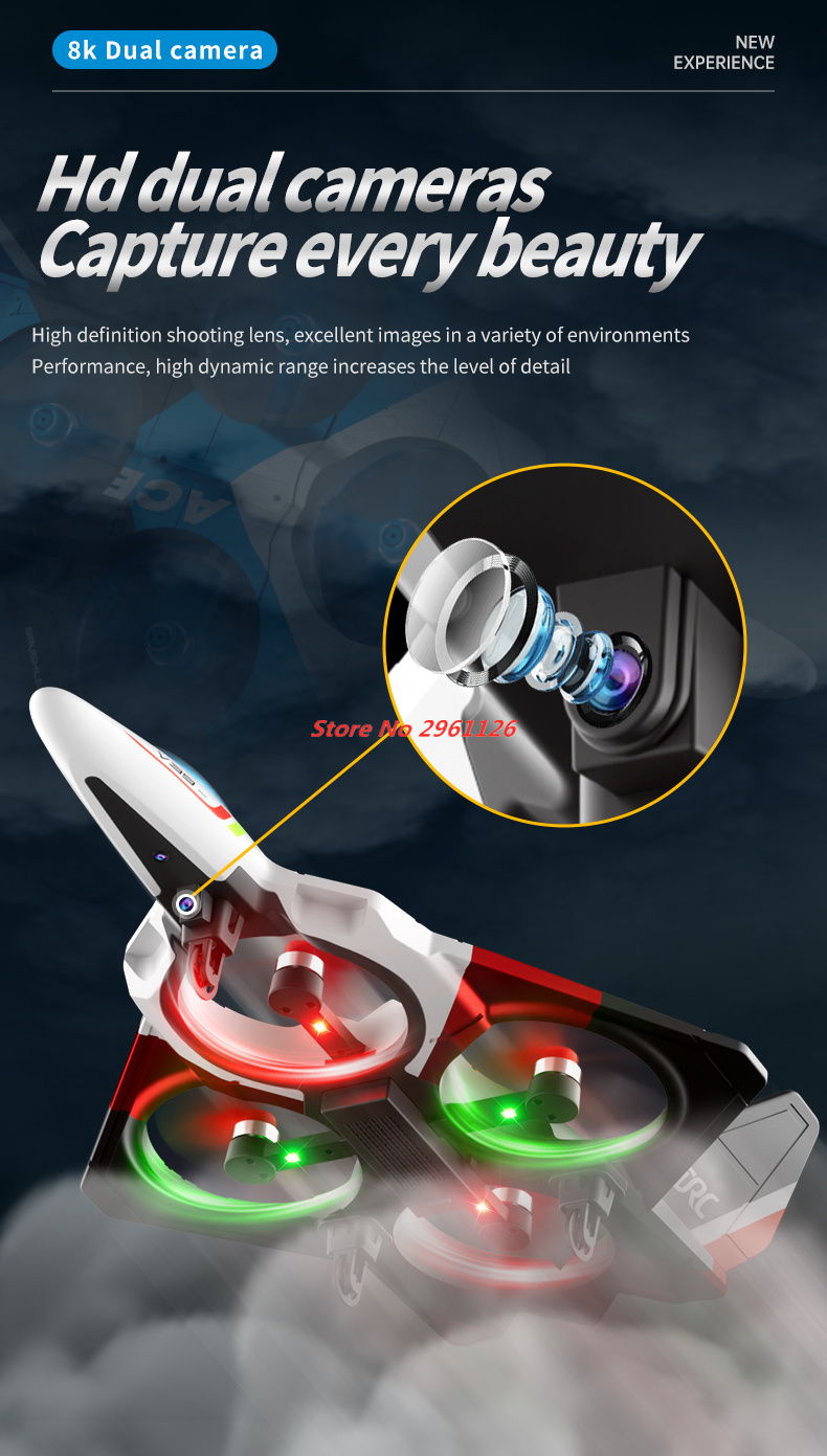 Mini Foam Drone 8K Dual Camera - Photography Lighting For Beginners recension och pris
