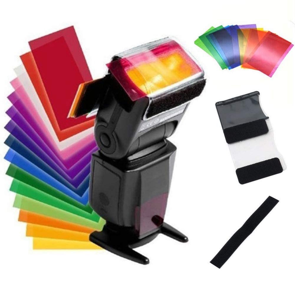 12 Colors Camera Flash Gels Li - Photography Lighting Gels recension och pris