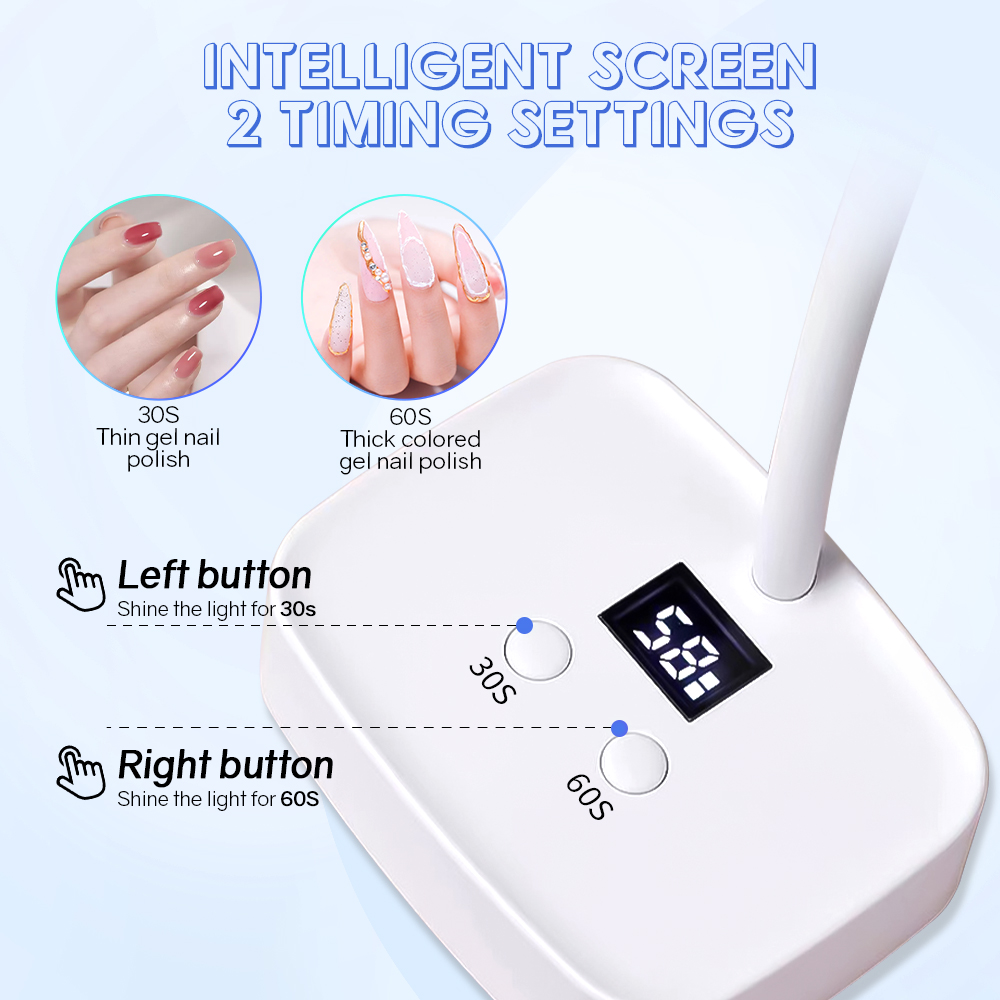 Mini UV LED Nail Lamp Recharge - Photography Lighting Gels recension och pris
