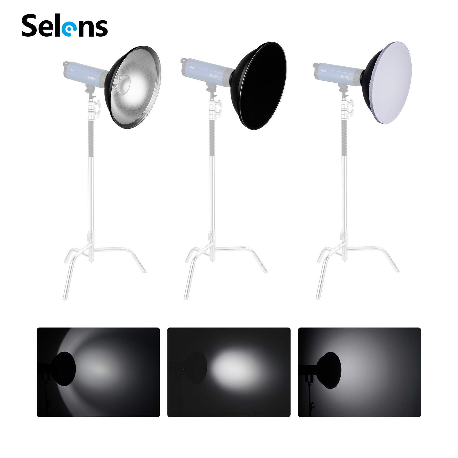 Selens 55cm Silver/White Inter - Beauty Dish 55Cm recension och pris