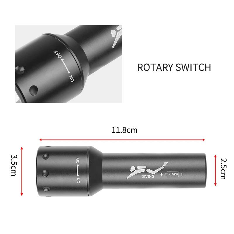 New T6 LED Diving Torch Long-R - Photography Lighting recension och pris