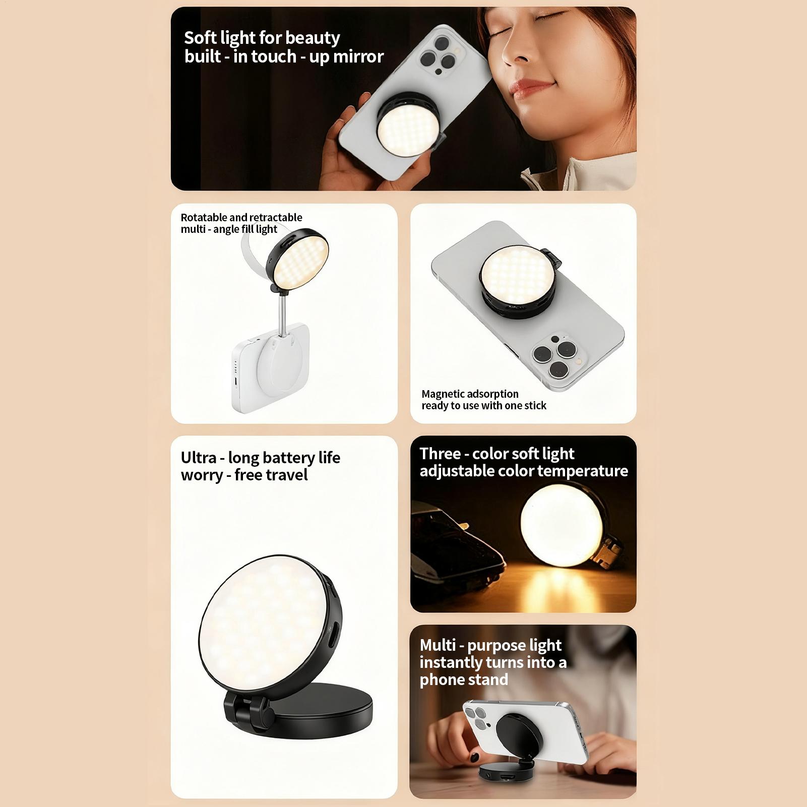 Phone Light Magnetic Live Stre - Photography Lighting Home recension och pris